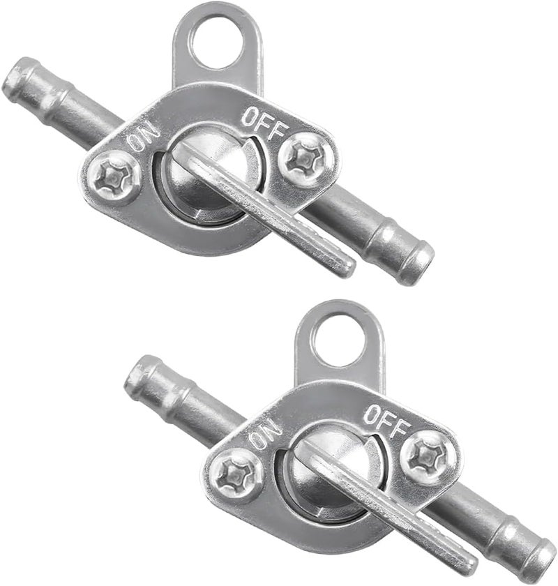 Wevdn 2 PCS Inline Fuel Tank Tap Valve, 6mm Motorcycle Inline Gas Fuel Petcock Shut Off Switch, Fuel Tank Tap Valve On-Off Switch for ATV 50cc 70cc 90cc 110cc 125cc 140cc 150cc (2 PCS) - Image 1